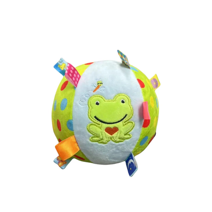 Dog Squeak Ball Toys with Tags Interactive Dog Toys Soft Stuffed Puppy Toys with Built-in Bell Dog Chew Toys Dog Interactive Toy