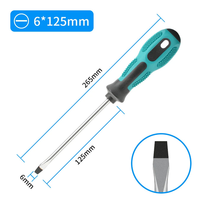 1PCS  Multifunctional Flat Head Cross Screwdriver Magnetic Screwdriver Household Basic Anti Slip Manual Screw Drive Tool
