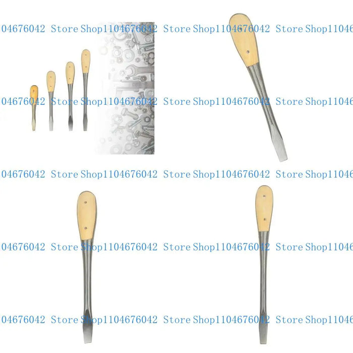 Heavy Duty Slotted Screwdriver With Wooden Handle Knockable Flat Head 6/8/10/12 Inch Home Machine Hand Repair Tools