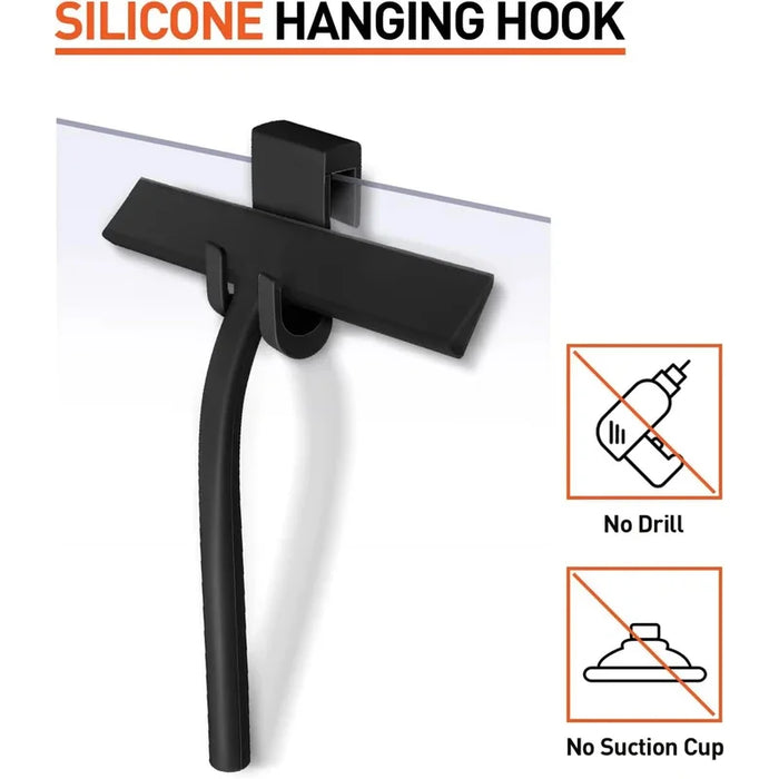 Silicone Squeegee Streak Free Cleaning Shower Squeegee For Glass Bathroom Shower Doors Mirrors Tiles Car Windows