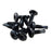 Flat Head Hex Socket Cap Self Drilling Screw Black Zinc 410 M5.5 M6.3 #12#14 Self Tapping Sheet Metal Screws 10/20pcs