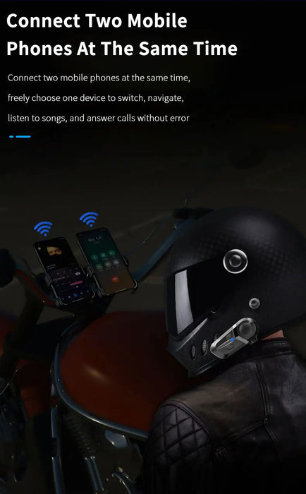 Motorcycle Earphones Helmet Headset Bluetooth 5.3 Headphones Wireless Motor Headset Bike Earphone Handsfree Stereo Earbud