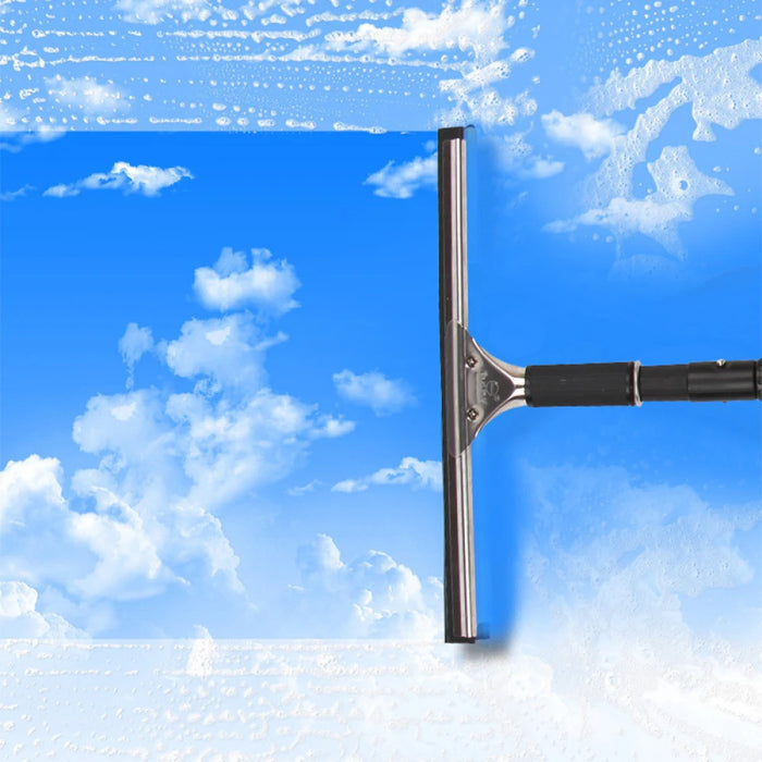 Squeegee For Shower Window Glass Stainless Steel Rubber Cleaning Brush Door Home Office Cleaner Streak-Free Car Glass 25/35/45cm