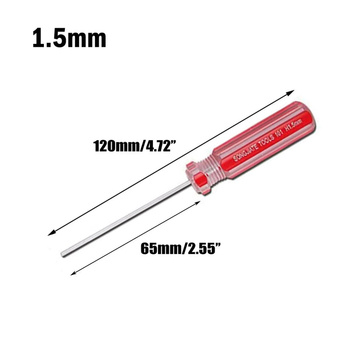 1.5-6mm Hexagon Screwdriver Set Flat Head Hex Magnetic Repair Home Repairing Tool Steel Screw Driver Locked Screws Silver Red
