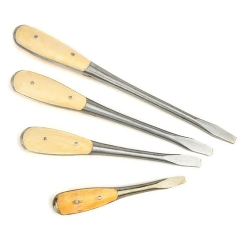 Heavy Duty Slotted Screwdriver With Wooden Handle Knockable Flat Head 6/8/10/12 Inch Home Machine Hand Repair Tools