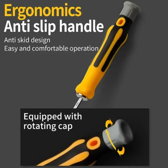 12 In 1 Magnetic Screwdriver Set Cross Flat Shaped Screwdriver Head Multifunctional Precision Handheld Maintenance Tool