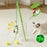 Cat Teaser Stick Toy Squeaky Bell Interactive Cute Pea Shape Bite Resistant Kitten Toy Teeth Cleaning Self High Cat Toy