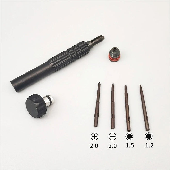 Flathead, Phillips & Pentagonal Bit Non-Slip Screwdriver - Multi-Functional Screwdriver for Disassembly