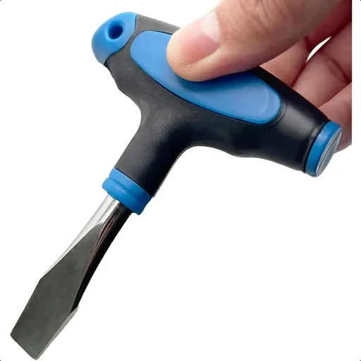 Compact T-handle Flathead Screwdriver with A 10mm Blade.