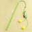 Cat Teaser Stick Toy Squeaky Bell Interactive Cute Pea Shape Bite Resistant Kitten Toy Teeth Cleaning Self High Cat Toy