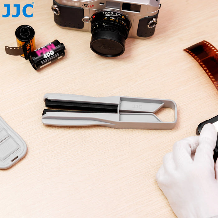 JJC Film Squeegee for 35mm and 120 Film, Film Wiper with Silicone Blades to Dry Water No Marks and Scratches Leave